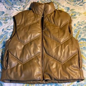 Tan puffer vest